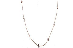 Stunning 14K Yellow Gold Sparkle By The Yard Cz Necklace
