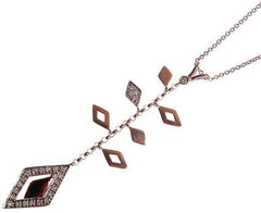 Stunning 14K Two Tone Yellow And White Gold Dangling Diamond Pendant