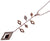 Stunning 14K Two Tone Yellow And White Gold Dangling Diamond Pendant