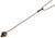 Dainty 18K Yellow Gold Circle Linked Chain With Single Brushed Ball Like Pendant Hanging