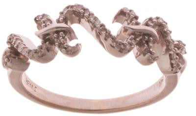 Beautiful 14K White Gold And Diamond Swirl Ring. Ring Is Size 6.5.