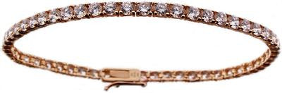 10K Yellow Gold Cz Tennis Bracelet