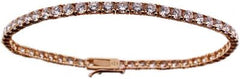 10K Yellow Gold Cz Tennis Bracelet