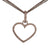 Stunning 14K White Gold Triple Strand Chain Necklace With 18K White Gold Heart Shaped Diamond Pendant