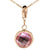 Adorable 14K Yellow Gold Pendant Necklace. The Chain Of The Pendant Is Made Of Sterling Silver With Yellow Gold Overlay. The Pendant Contains One Round Light Pink Stone, Which Hangs From A Cut-Out Circle. T