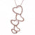Adorable 14K White Gold Slide Pendant Necklace. This Pendant Has 5 Heart Shapes Hanging Each One Smaller Then The Next. There Are Diamonds In Three Of The Hearts.