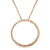 Stylish Sterling Silver With 14K Gold Overlay Clear Cz Circle Of Life Pendant. Comes With A 16 Inch Chain.