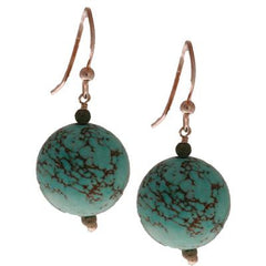 Turquoise Ball Hanging Earrings