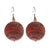 Pink Circle Stone Hanging Earring