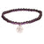 Trendy Amethyst Beaded Style Bracelet. The Bracelet Contains A Sterling Silver Circle Shaped Charm With Flower In Center With Cz This Bracelet Can Be Worn With Various Fashion Colors And Charms From This Col