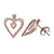 Trendy Sterling Silver Cz Heart Shaped Cut Cz Stud Style Earrings. These Earrings Are Sure To Add Flair To Your Wardrobe.