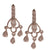 Stylish Sterling Silver Chandelier Style Earrings. The Earrings Contain A Row Of Cz And Three Teardrop Shaped Pieces Dangling With A Cz In Center Of Each One. The Earrings Measure Approximately 25Mm In Lent