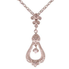 Beautiful Sterling Silver Dangling Teardrop Like Shaped Cubic Zirconium Pendant. Matching Earrings Available