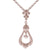 Beautiful Sterling Silver Dangling Teardrop Like Shaped Cubic Zirconium Pendant. Matching Earrings Available