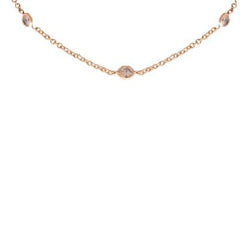 Sparkle By The Yard Sterling Silver With 14K Yellow Gold Overlay 18 Inch Necklace.