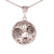 Dazzling Sterling Silver With Rhodium Overlay Raised Circle Shape Pendant Style Necklace. This Necklace Has 3 Black Rhodium Circles On It With Clear Round Cz Stones. Behind The Circles There Is A Cut Out Sw