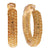 Dazzling Sterling Silver With 14K Yellow Gold Overlay Micro Pave Style Hoop Earrings. The Earrings Measure 30Mm In Diameter And 4.8 In Thickness.