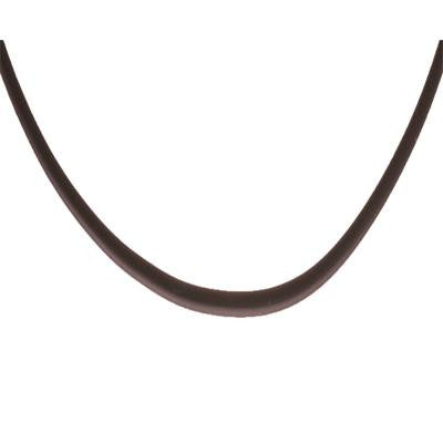 Trendy Black Rubber Necklace With Stainless Steel Clasp-Great To Add A Pendant To.