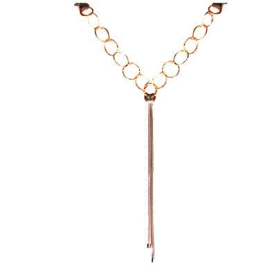 Dainty Italian Sterling Silver Two Tone Roped And Yellow Gold Overlay Circle Shaped Linked 18 Inch Necklace.