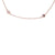 Dainty Sterling Silver With Rose Gold Overlay Diamonds By The Yard 16 Inch Necklace With 2 Inch Extender.