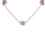 Dainty Sterling Silver With Rhodium Overlay 16 Inch Necklace. The Necklace Contains Champagne And Light Green Alternating Stones.