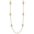 Dainty Sterling Silver With Yellow Gold Overlay 36 Inch Flower Shaped Linked Style Necklace.