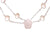 Dainty Sterling Silver With Rhodium Overlay 16 Inch Necklace With A 2 Inch Extender. The Necklace Contains 8 Round White  Simulated Pearls And A Flower Shaped Center Piece With Clear Cubic Zirconium Stones