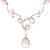 Dainty Sterling Silver With Rhodium Overlay 16 Inch Necklace With 2 Inch Extender. The Necklace Contains 4-4.5Mm Rice Shaped  Simulated Pearls All Along Chain With V Like Shaped Swirl Cz Center And 8-8.5Mm