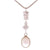 Dazzling Sterling Silver With Rhodium Overlay 16 Inch Box Link Style Chain Necklace. The Necklace Contains A Double Row Of Clear Cubic Zirconium Stones And A Round Clear Stone And 7-7.5Mm Dangling White Fres