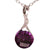 Dainty Sterling Silver With Rhodium Overlay Clear Cubic Zirconium Drop Style Pendant With Round Amethyst Stone. Matching Earrings Available.