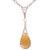 Stunning Sterling Silver With Rhodium Overlay Drop Style Pendant. The Pendant Contains A Pear Shaped Citrine Stone And Cubic Zirconium Stones. Matching Earring Available.