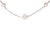 Dainty Sterling Silver With Rhodium Overlay 16 Inch With 2 Inch Extender Chain Style Necklace With Diamond Shaped Pieces And 4-4.5Mm X 4 White  Simulated Pearls Alternating Along Chain.
