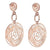 Trendy Italian Sterling Silver With Rose Gold Overlay Circle Shaped Wired Style Hanging Earrings.
