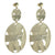 Trendy Italian Sterling Silver With Yellow Gold Overlay Circle Shaped Weave Style Hanging Earrings.