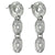 Trendy Italian Sterling Silver With Rhodium Overlay Circle Shaped Dangling Wired Earrings.