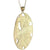 Trendy Italian Sterling Silver With Yellow Gold Overlay Oval Shaped Weaved Style Pendant.