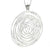 Trendy Italian Sterling Silver With Rhodium Overlay Circle Shaped Wired Style Filled In Pendant.