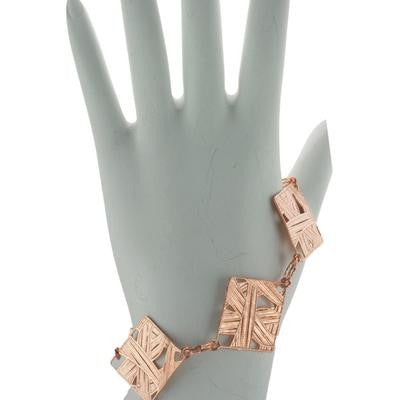 Trendy Italian Sterling Silver With Rose Gold Overlay 8 Inch Bracelet And Is Adjustable For Size.