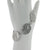 Trendy Italian Sterling Silver With Rhodium Overlay Oval Shaped Weave Design Linked 8 Inch Bracelet Which Includes Approximately A 1 Inch Extender.