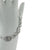 Dainty Italian Sterling Silver With Rhodium Overlay Oval And Circle Linked 8 Inch Bracelet With Approximately 1 Inch Extender.
