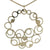 Dainty Sterling Silver With Yellow Gold Overlay Italian Necklace With Large Pendant Dangling.