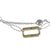 Dainty Two Tone Sterling Silver With Rhodium And Yellow Gold Overlay Italian Bracelet With Three D Rectangle.
