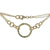 Dainty Italian Sterling Silver With Yellow Gold Overlay Italian Toggle Like Shaped Linked Bracelet. Matching Necklace Available.