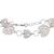 Dainty Italian Two Tone Sterling Silver With Rose And Rhodium Overlay Heart Shaped Cut Out Design Bracelet.