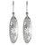 Dainty Italian Sterling Silver With Rhodium Overlay Italian Hook Back Style Oval Shaped Flower Design Cut Out Earrings.