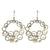Trendy Italian Sterling Silver With Yellow Gold Overlay Italian Hook Back Style Large Cut Out Design Earrings.