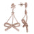 Designer Inspired Sterling Earrings. Beautiful Cz'S In Bow Dangling From Each Earring. Rhodium Plated To Prevent Tarnishing.