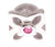 Beautiful Designer Inspired Four Petal Flower Sterling Silver And Light Pink Kali Bead. Bead Can Be Used As A Single Charm On A Bracelet Or Paired With Fashion Charms To Create Your Own Kali Original Sterling