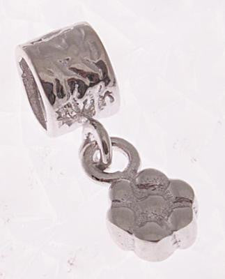 Beautiful Designer Inspired Hanging Flower Sterling Silver Kali Bead. Bead Can Be Used As A Single Charm On A Bracelet Or Paired With Fashion Charms To Create Your Own Kali Original Sterling Silver Is Rhodium