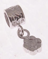 Beautiful Designer Inspired Hanging Flower Sterling Silver Kali Bead. Bead Can Be Used As A Single Charm On A Bracelet Or Paired With Fashion Charms To Create Your Own Kali Original Sterling Silver Is Rhodium